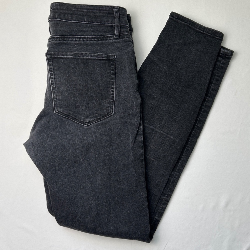 LOFT Women's Curvy Skinny Low Rise Jeans Charcoal Black Size 27/4 Y2K Stretch